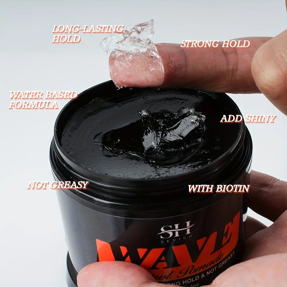 Waves Control Kit – Pomade + Oil + Brush for Black Men